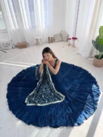 Teal Blue Fox Georgette Anarkali Set – Perfect for Weddings - Image 4