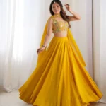 Pure Soft Fox Georgette Haldi Ceremony Lehenga Choli