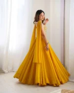 Pure Soft Fox Georgette Haldi Ceremony Lehenga Choli - Image 4