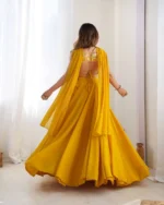 Pure Soft Fox Georgette Haldi Ceremony Lehenga Choli - Image 8