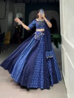 Blue Cotton Chaniya Choli