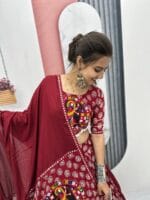 Cotton Lehenga Choli with Gamthi Work