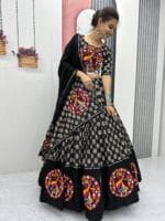 Navratri Cotton Lehenga Choli with Mirror Work