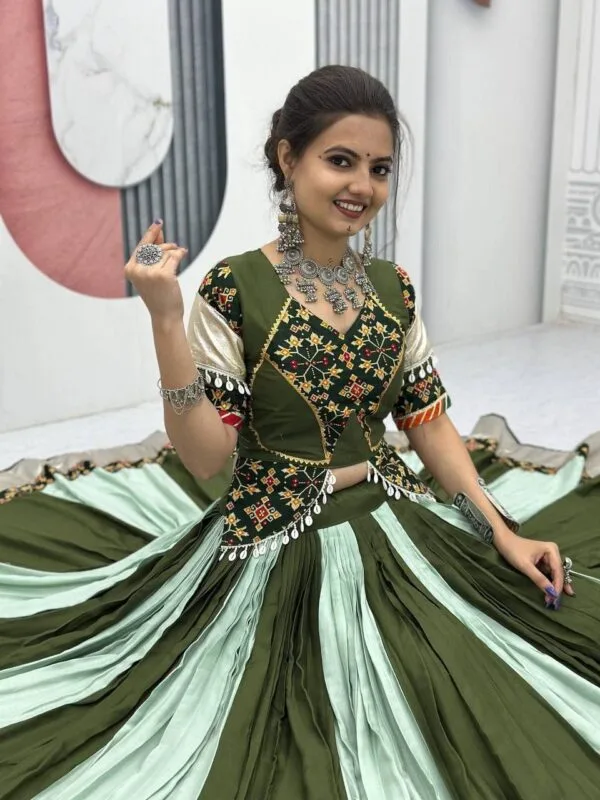 Navratri Mehndi Cotton Chaniya Choli Set