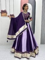 Navratri Purple Chaniya Choli Set