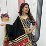 Navratri Special Gamthi Work Lehenga Choli Set