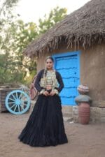 Navratri Special Lehenga Choli with black Koti Set