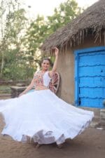 Navratri Special Lehenga Choli with white Koti Set