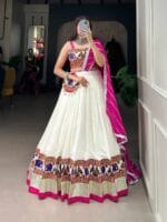 Rayon Gamthi Work Lehenga Choli