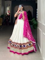 Rayon Gamthi Work Lehenga Choli for Navratri