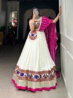 Rayon Gamthi Work Lehenga Choli – Navratri Special