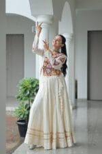 white navratri chaniya choli