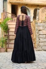 Black Navratri Gown Gamthi Work