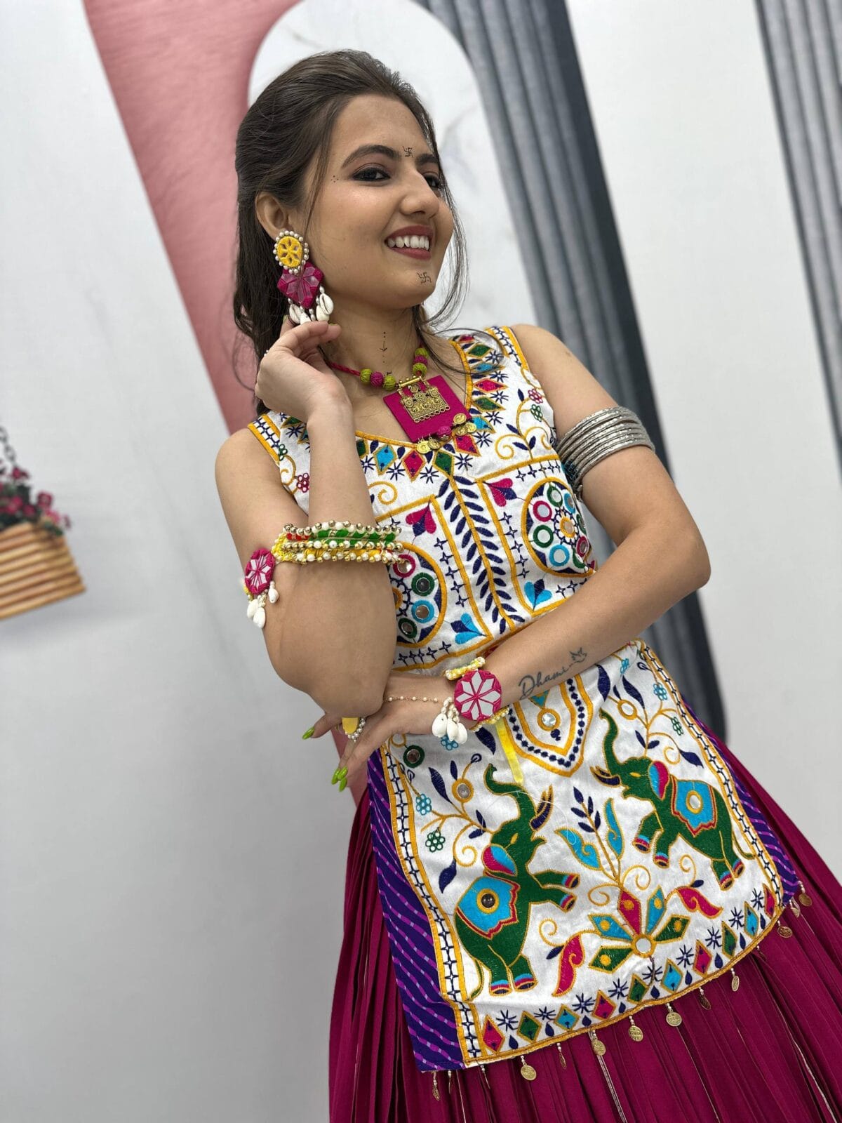 Gamthi Navratri Lehenga Choli Set