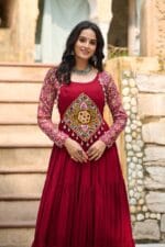 Maroon Navratri Gown